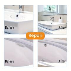 2 Pack Ceramic Tile Repair Paste for Toilet & Floor, Crack Adhesive Paste