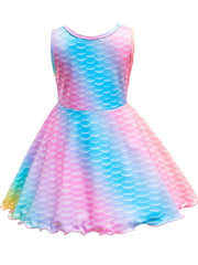 Girls Mermaid Princess Dress for Christmas Party
