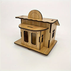 Wooden 3D Puzzle Architectural Model DIY Laser Cutting Kit Educational