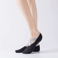 Women's Cross Strap Non Slip Yoga Socks with Extra Grips