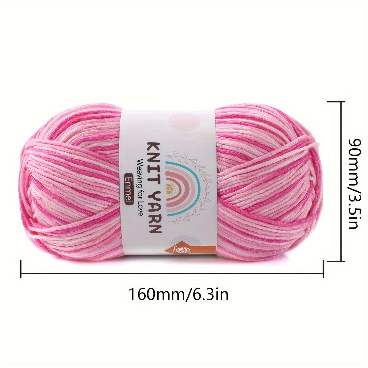 3pcs Colored Yarn Gradient Dyed Milk Cotton Thread for Knitting Crochet Crafts