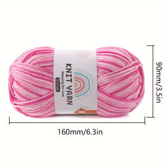 3pcs Colored Yarn Gradient Dyed Milk Cotton Thread for Knitting Crochet Crafts