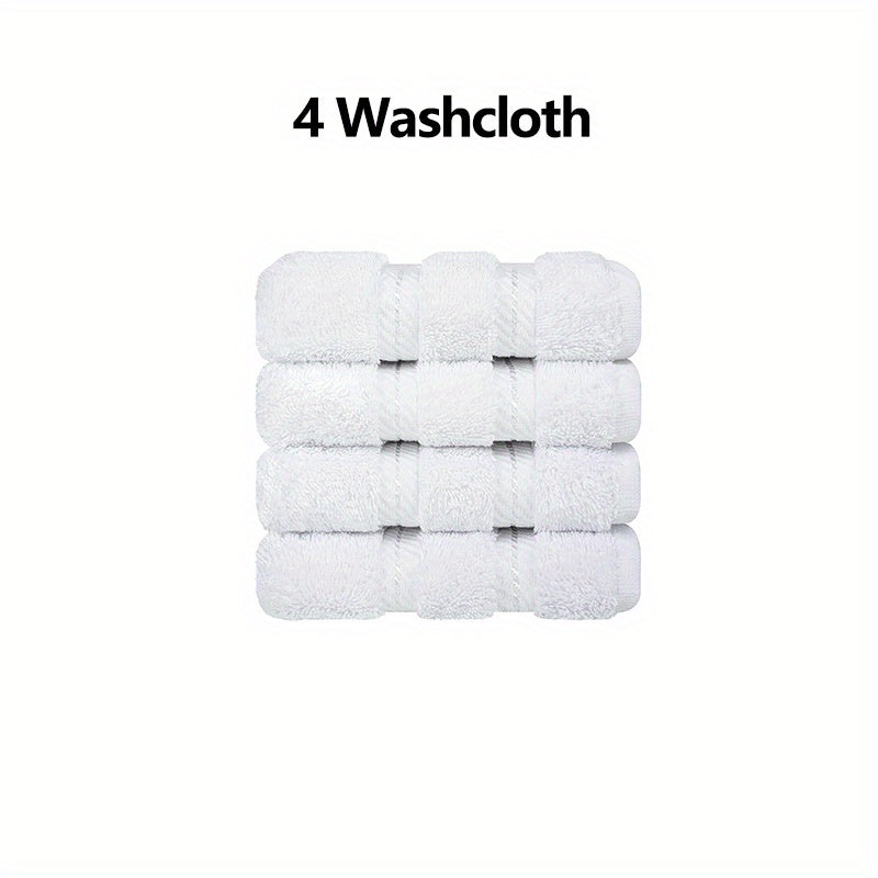 Soft 4-Piece Cotton Washcloth Set 33x33cm