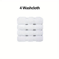 Soft 4-Piece Cotton Washcloth Set 33x33cm