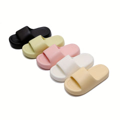 Men's Casual Slip On Platform Slides Unisex Open Toe Anti skid Slippers