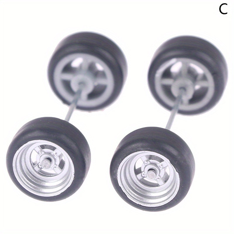 1/64 Toy Car Model Modified Wheels Rubber Tires