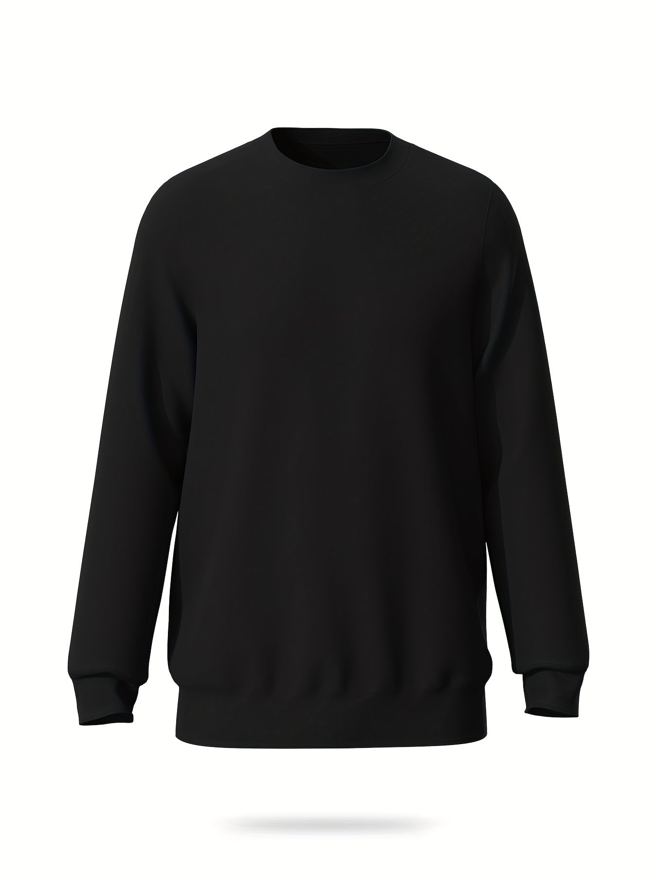 Men's Casual Stretch Pullover Sweatshirt Long Sleeve Crew Neck Tops