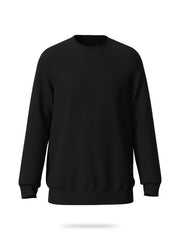 Men's Casual Stretch Pullover Sweatshirt Long Sleeve Crew Neck Tops