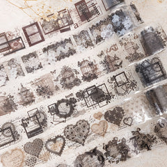 1PC Light Retro PET Tape Sticker Ghost Lace Dream Series Hdiary Decoration