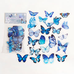 40pcs Butterfly Pocket DIY Decorative Sticker Pack Butterfly Nature Series