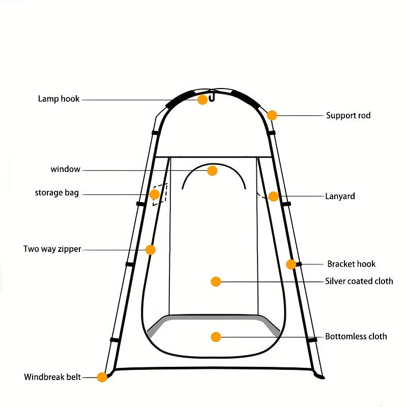 Portable Changing Room Tent for Camping and Hiking