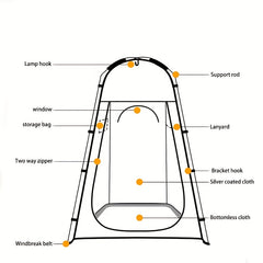 Portable Changing Room Tent for Camping and Hiking