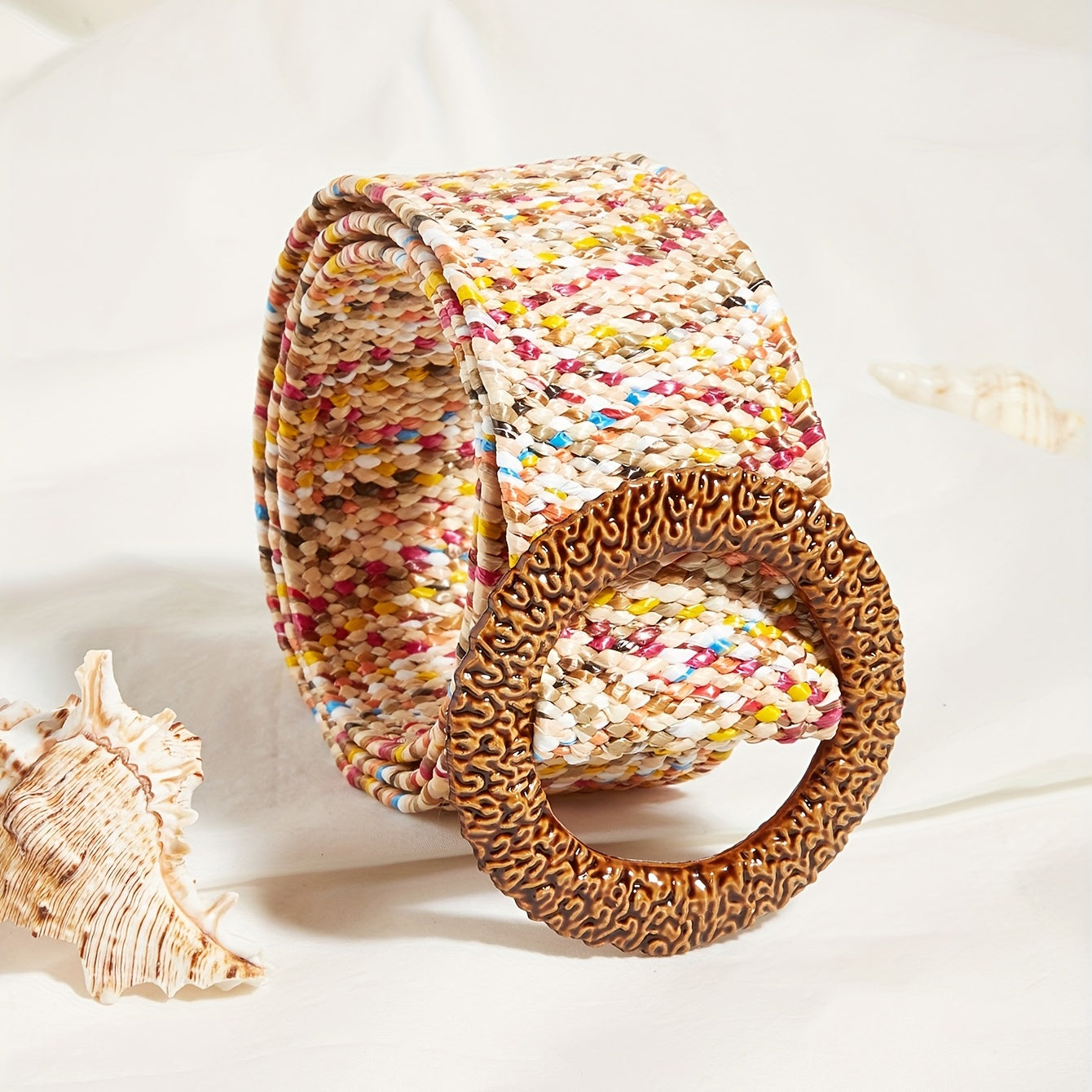 Straw Woven Belt Beach Elastic Pants Belt Bohemian Style