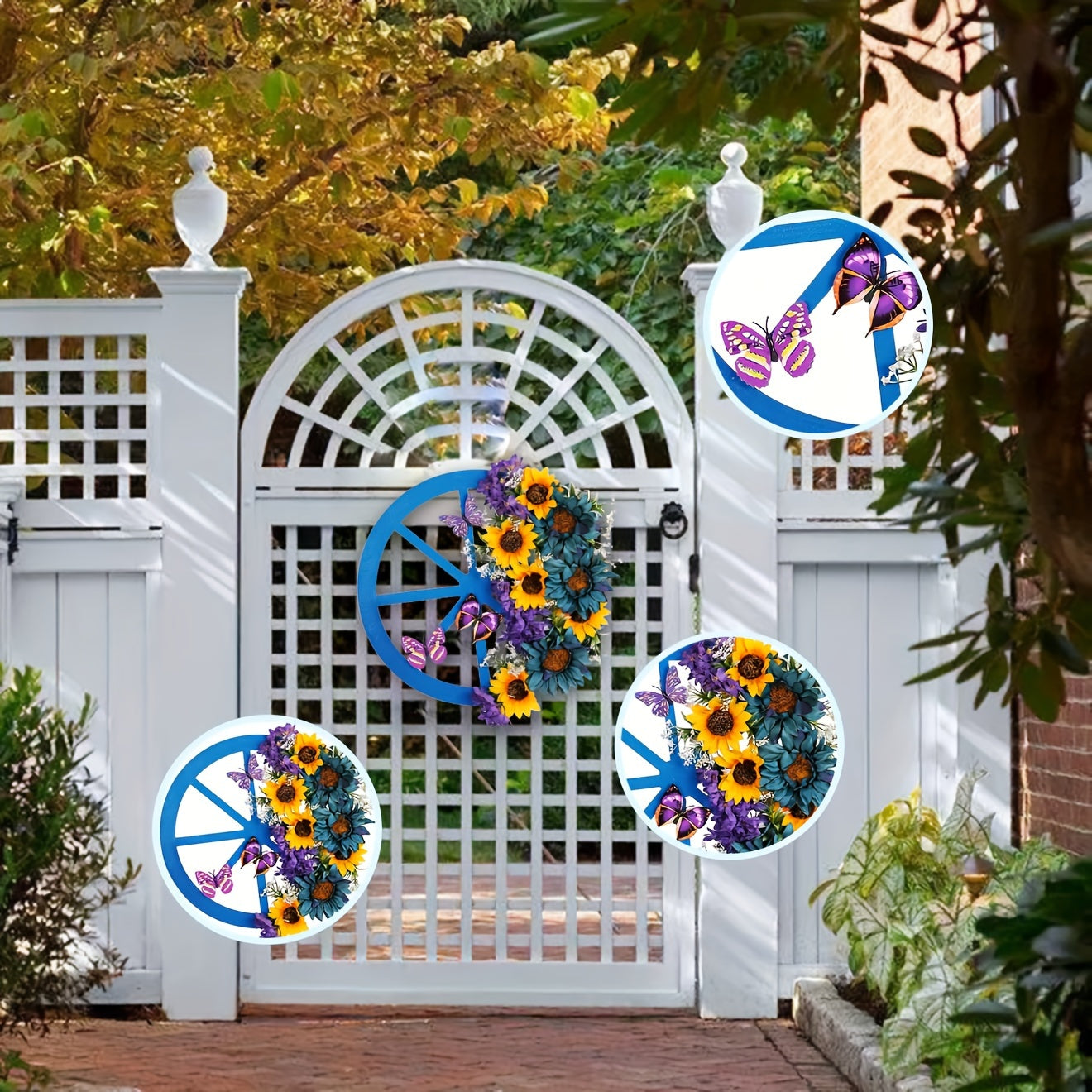 Sunflower Wheel Christmas Garland Hanging Decorations