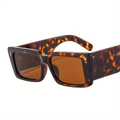 Y2K Block Square Frame Sunglasses UV400