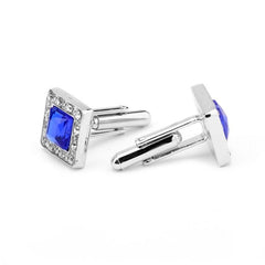 French Artificial Diamond Square Cufflinks Nail Men's Shirt Cufflinks