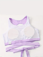 Light Purple Bodycon Tank Top for Yoga Fitness