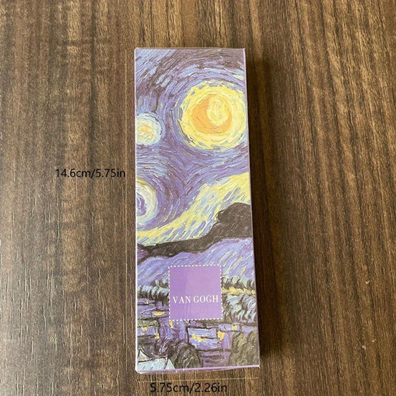 30pcs World Famous Painting Bookmarks Starry Sky Reading Bookmarks