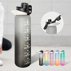 32oz Leakproof Tritran BPA Water Bottle with Time Marker