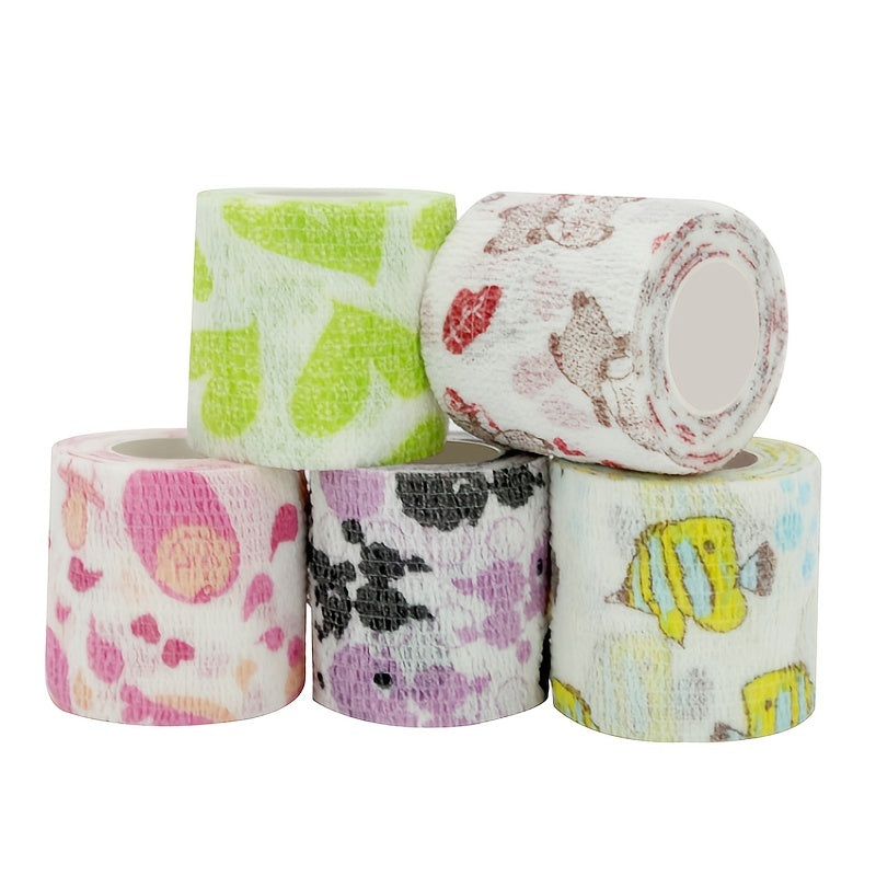 2pcs Camouflage Pet Bandages Self Adhesive Non Woven Elastic Finger Protection