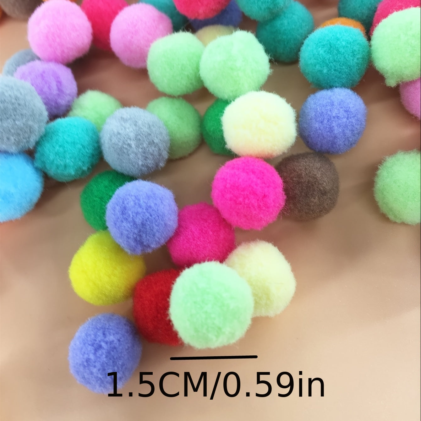 200pcs Multicolor High Elastic Pom Pom Balls for DIY Craft Making