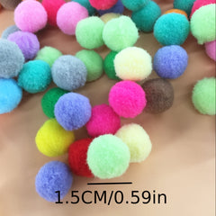 200pcs Multicolor High Elastic Pom Pom Balls for DIY Craft Making