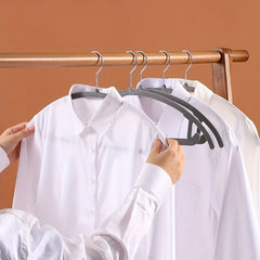 10pcs Flocking Hanger Organizer Non-slip Clothes Support