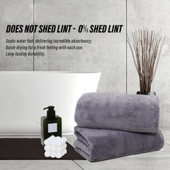 2pcs Bath Towel Set Coral Velvet Highly Absorbent Towels Solid Bath Sheet