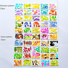 50pcs 3D Paper Puzzle Cartoon Toy Party Decoration Kids Educational Brain Game
