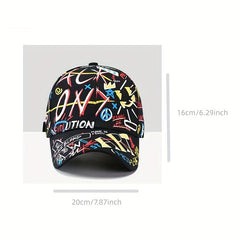 Graffiti Print Outdoor Sun Hat Baseball Cap