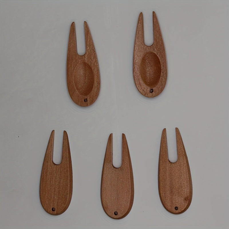 Wooden Golf Green Fork Ball Fork Bamboo Golf Repair Fork Golf Supplies
