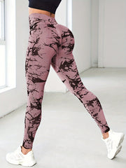 Tie Dye Yoga Workout Pants High Stretch Fitness Leggings