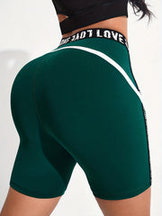 Women's Graphic Mesh Butt Lifting Running Shorts