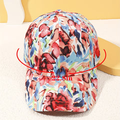 Colorful Floral Print Baseball Cap Breathable Casual Sunscreen Dad Hat