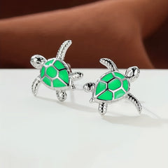 Colorful Turtles Stud Earrings for Girls