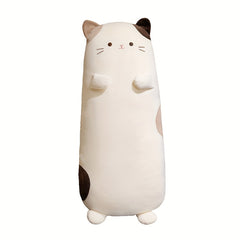 Long Legged Calico Cat Plush Pillow
