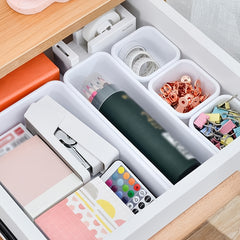 Desk Drawer Organizer Set of 8 - Office Bathroom Kitchen Makeup