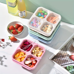 Non stick 4-grid Candies Box Bento Box Snack Nuts Candy Platter