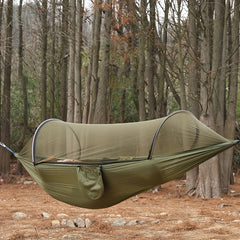 Anti Rollover Nylon Hammock with Mosquito Net for Camping