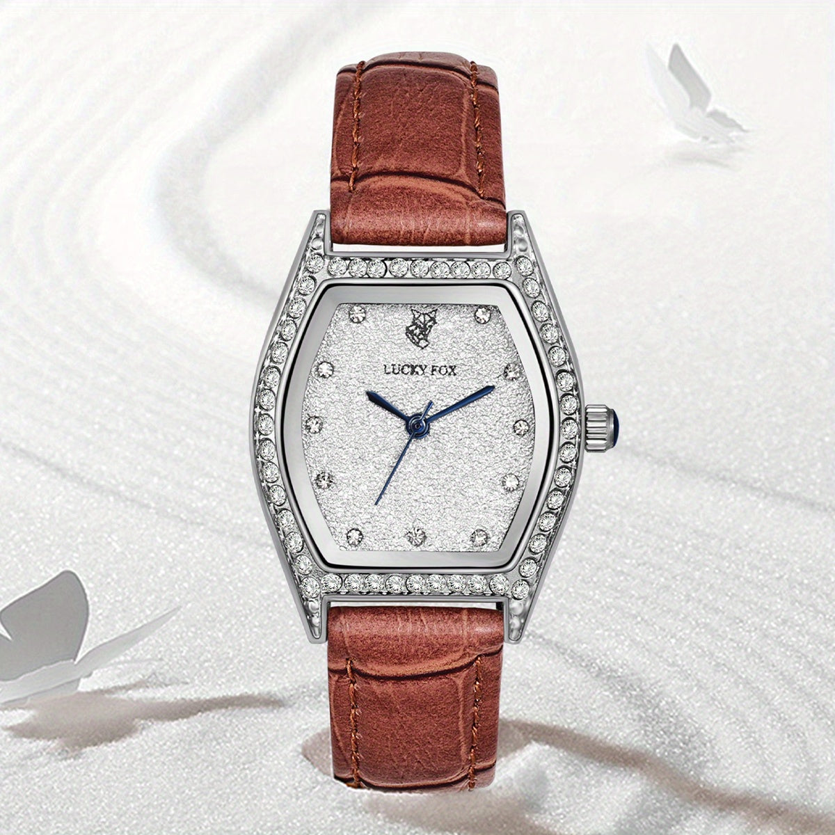 Teenager Faux Diamond Watch Roman Scale Female Student