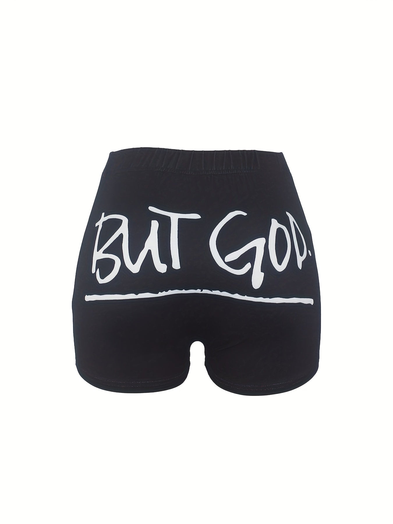 Women's Letter Print Skinny Shorts