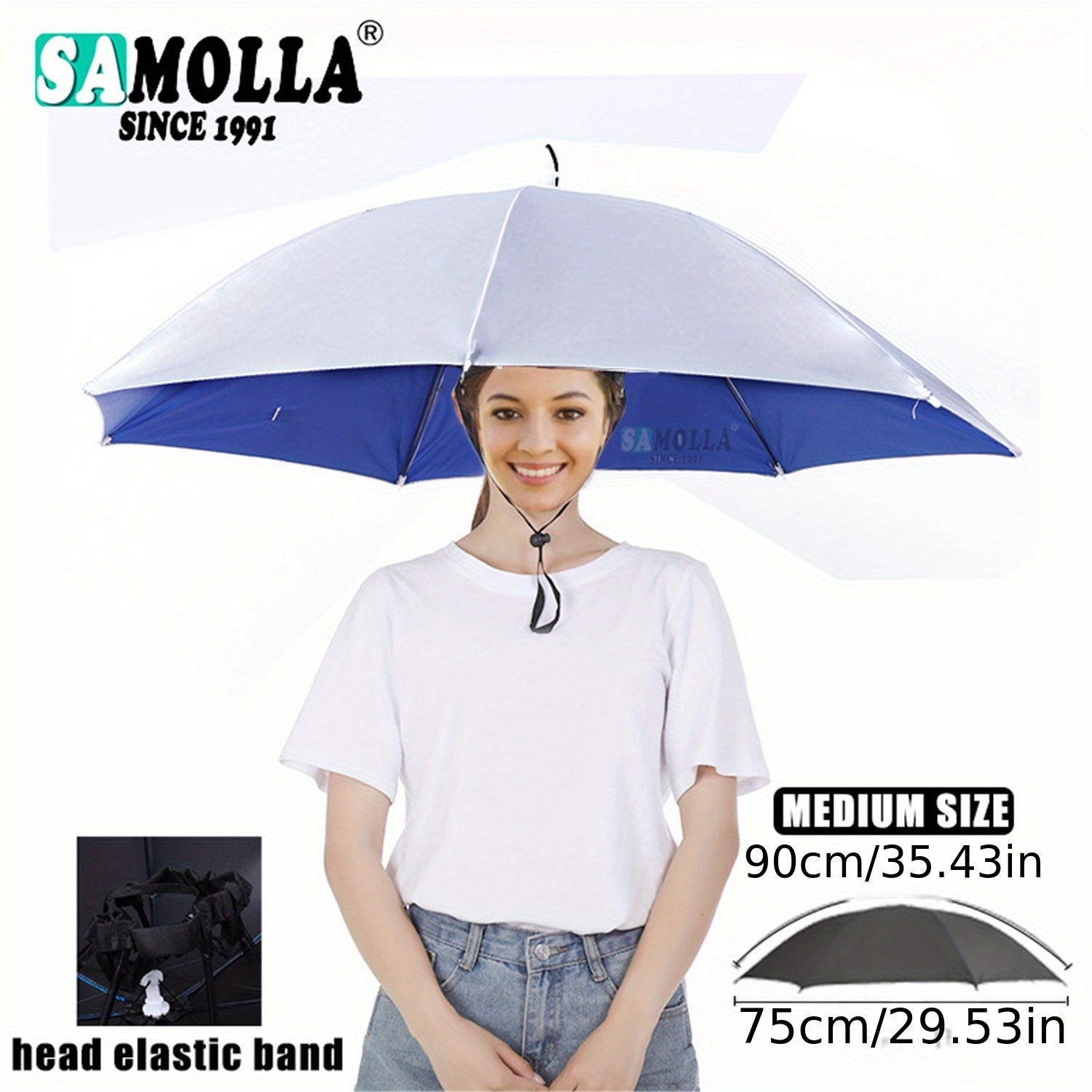Portable UV Protection Umbrella Hat for Outdoor Fishing