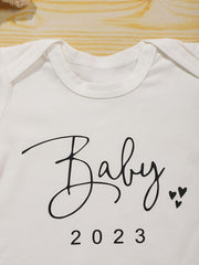 Baby Girls Print Romper Short Sleeve Cotton Bodysuit