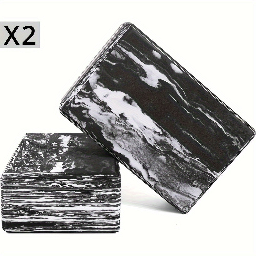 High Density Striped Yoga Blocks - Non Slip Yoga Bricks