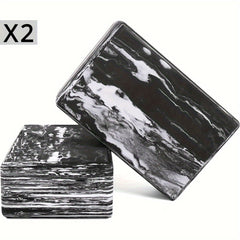 High Density Striped Yoga Blocks - Non Slip Yoga Bricks