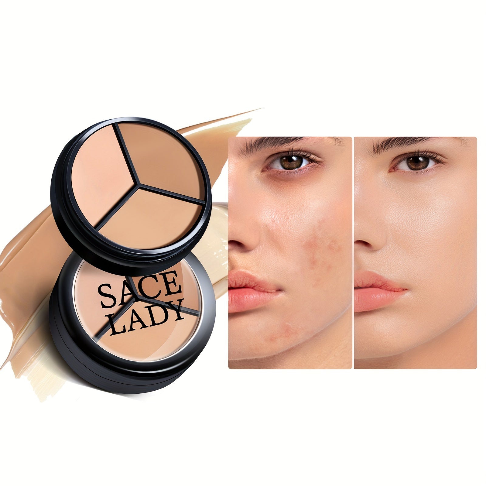 SACE LADY Full Cover Concealer Makeup 3 In 1 Waterproof Corrector