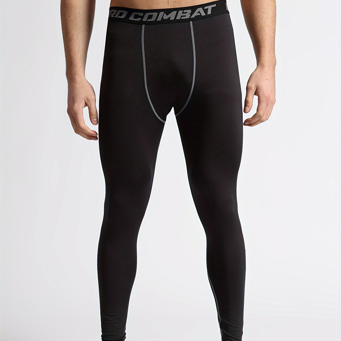 Men's Alphabets Pattern Compression Pants for Fitness