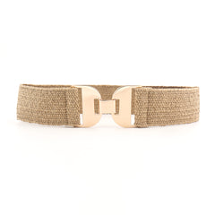 Summer Grass Girdle Women's Elastic Belt Geometric Buckle