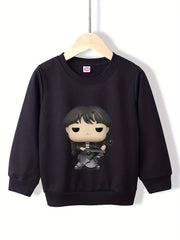 Cartoon Violin Girl Sweatshirt Top for Girls
