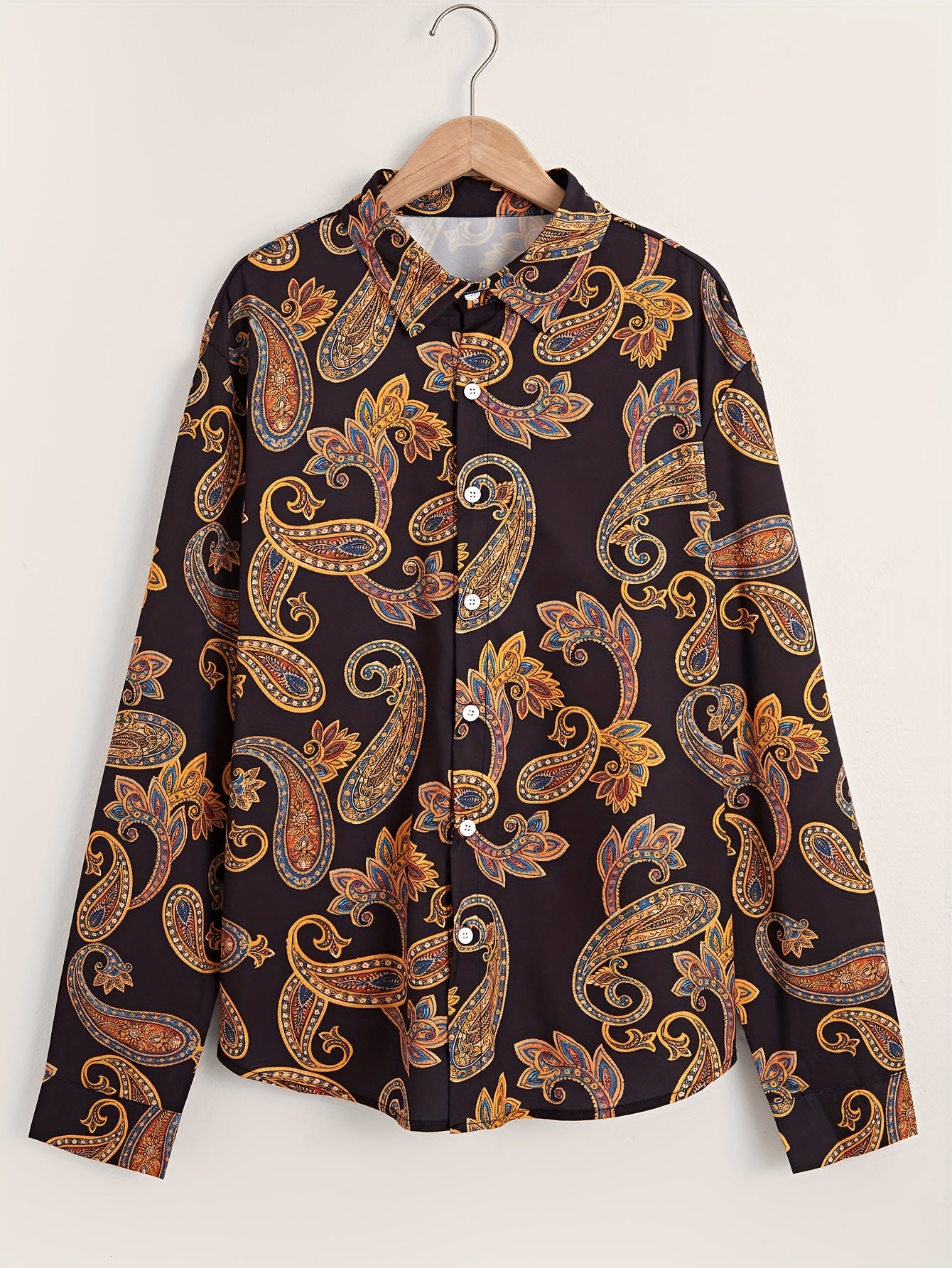 Paisley Men's Long Sleeve Shirt Autumn Clothing
